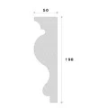Cornisa decorativa exterior din polistiren NC103 190 x 50 x 2000 mm