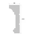 Cornisa decorativa exterior din polistiren NC104 220 x 80 x 1250 mm