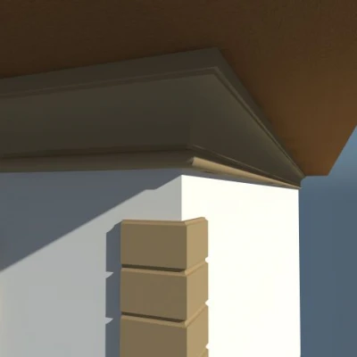Cornisa decorativa exterior din polistiren NC108 400 x 203 x 2000 mm Premier Decor