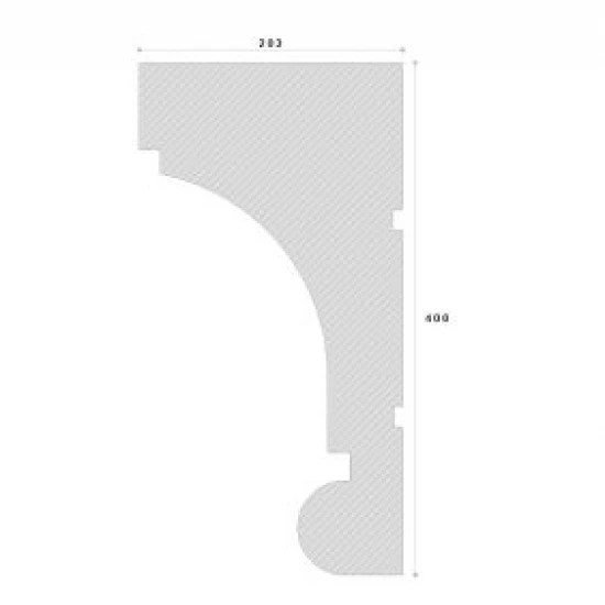 Cornisa decorativa exterior din polistiren NC108 400 x 203 x 2000 mm Cornisa decorativa exterior din polistiren NC108 400 x 203 x 2000 mm