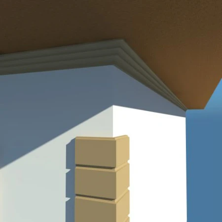 Cornisa decorativa exterior din polistiren NC109 135 x 100 x 2000 mm Premier Decor