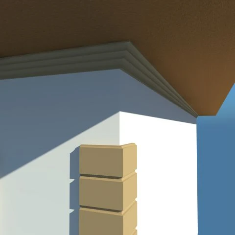 Cornisa decorativa exterior din polistiren NC109 135 x 100 x 2000 mm
