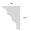 Cornisa decorativa exterior din polistiren NC109 135 x 100 x 2000 mm