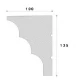 Cornisa decorativa exterior din polistiren NC109 135 x 100 x 2000 mm