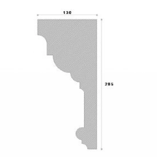 Cornisa decorativa exterior din polistiren NC110 285 x 130 x 2000 mm Cornisa decorativa exterior din polistiren NC110 285 x 130 x 2000 mm