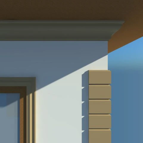 Cornisa decorativa exterior din polistiren NC111 215 x 160 x 2000 mm
