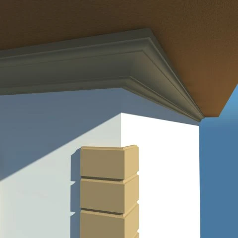 Cornisa decorativa exterior din polistiren NC117 250 x 240 x 2000 mm