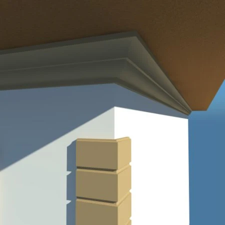 Cornisa decorativa exterior din polistiren NC121 250 x 200 x 2000 mm Premier Decor