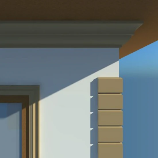 Cornisa decorativa exterior din polistiren NC121 250 x 200 x 2000 mm