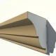 Cornisa decorativa exterior din polistiren NC121 250 x 200 x 2000 mm