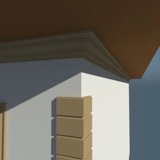 Cornisa decorativa exterior din polistiren NC134 215 x 160 x 2000 mm