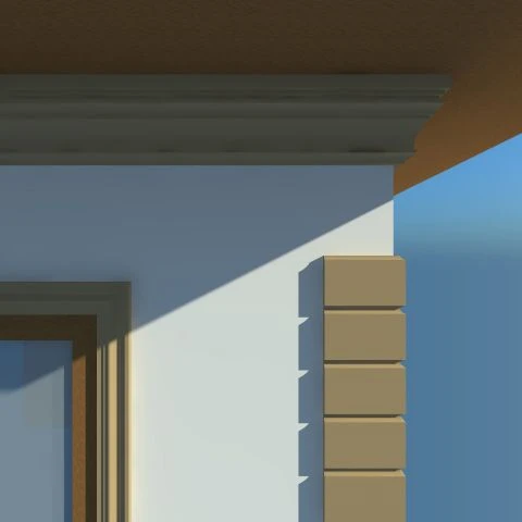 Cornisa decorativa exterior din polistiren NC137 280 x 150 x 2000 mm
