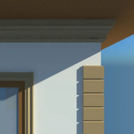 Cornisa decorativa exterior din polistiren NC137 280 x 150 x 2000 mm