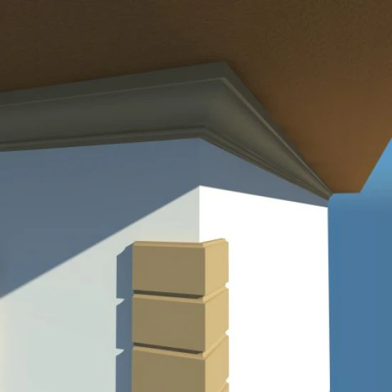 Cornisa decorativa exterior din polistiren NC140 225 x 145 x 2000 mm