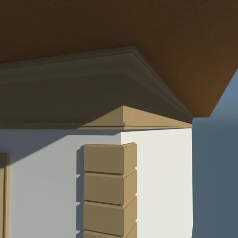 Cornisa decorativa exterior din polistiren NC142 515 x 140 x 2000 mm