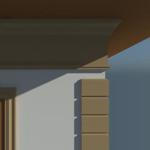 Cornisa decorativa exterior din polistiren NC142 515 x 140 x 2000 mm