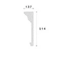 Cornisa decorativa exterior din polistiren NC142 515 x 140 x 2000 mm