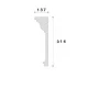 Cornisa decorativa exterior din polistiren NC142 515 x 140 x 2000 mm