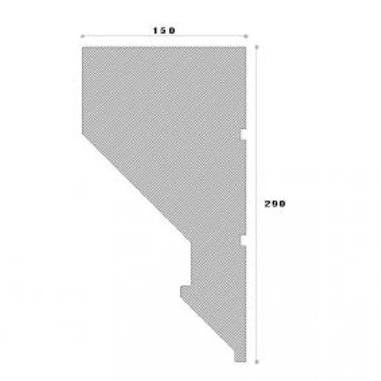Cornisa decorativa exterior din polistiren NC149 290 x 150 x 2000 mm