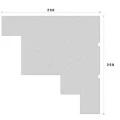 Cornisa decorativa exterior din polistiren NC153 250 x 250 x 2000 mm
