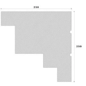 Cornisa decorativa exterior din polistiren NC153 250 x 250 x 2000 mm
