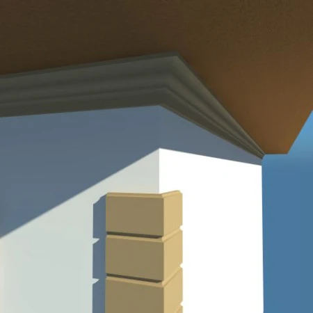 Cornisa decorativa exterior din polistiren NC158 200 x 127 x 2000 mm Premier Decor