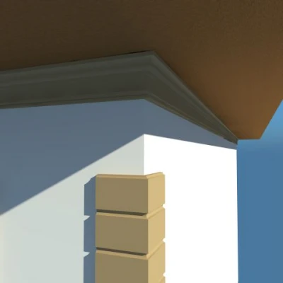 Cornisa decorativa exterior din polistiren NC159 220 x 80 x 2000 mm Premier Decor