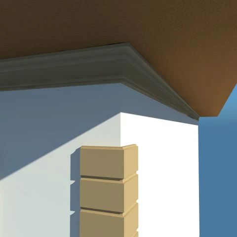 Cornisa decorativa exterior din polistiren NC159 220 x 80 x 2000 mm