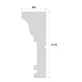 Cornisa decorativa exterior din polistiren NC159 220 x 80 x 2000 mm