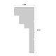 Cornisa decorativa exterior din polistiren NC165 275 x 120 x 2000 mm