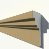 Cornisa decorativa exterior din polistiren NC165 275 x 120 x 2000 mm