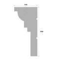 Cornisa decorativa exterior din polistiren NC167 300 x 140 x 2000 mm