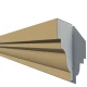Cornisa decorativa exterior din polistiren NC169 270 x 125 x 2000 mm