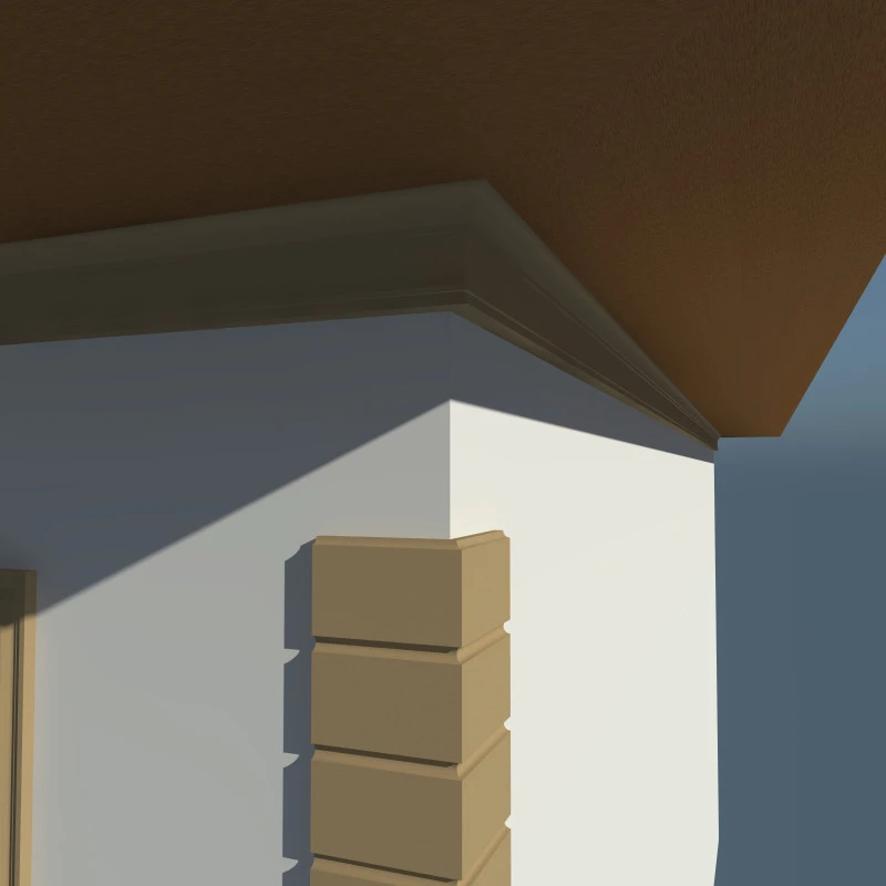 Cornisa decorativa exterior din polistiren NC173 200 x 100 x 2000 mm