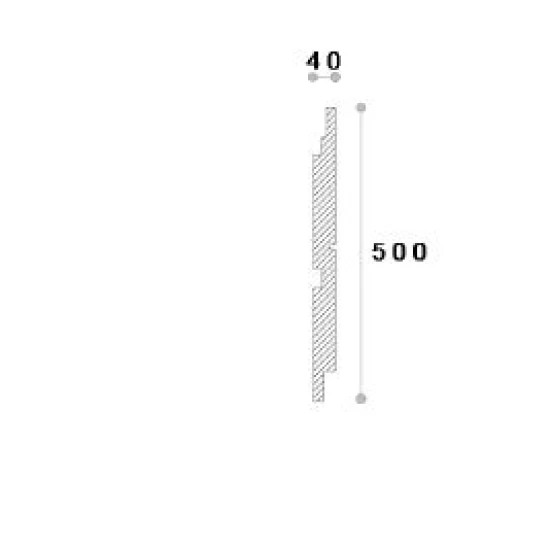 Termosistem decorativ FUGA PANEL 1 polistiren și rășini 500x40x2000 mm