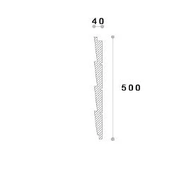 Termosistem decorativ NP31 polistiren și material compozit 500x40x2000 mm
