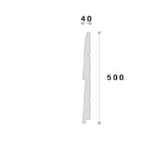 Termosistem decorativ SIDDING PANEL 2 polistiren și rășini 500x40x2000 mm