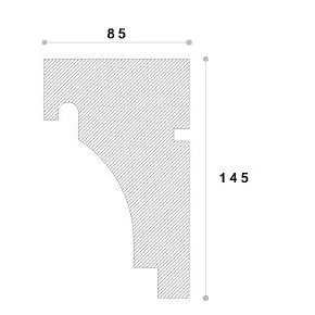 Solbanc decorativ fereastra NS105 145 x 85 x 2000 mm