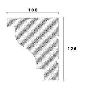 Solbanc decorativ fereastra NS108 125 x 100 x 2000 mm