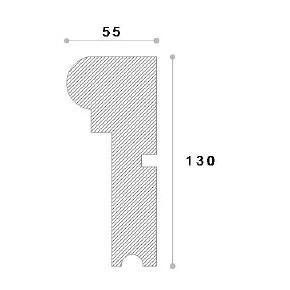 Solbanc decorativ fereastra NS109 130 x 55 x 1250 mm
