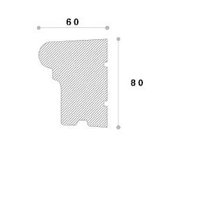 Solbanc decorativ fereastra REFA14 80 x 60 x 2000 mm