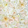 Panou perete flori artificiale crem 65x40 cm