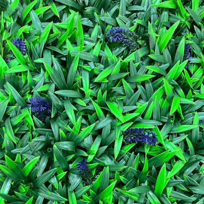 Panou decorativ verde cu florile de lavandă, dimensiune 50x50 cm