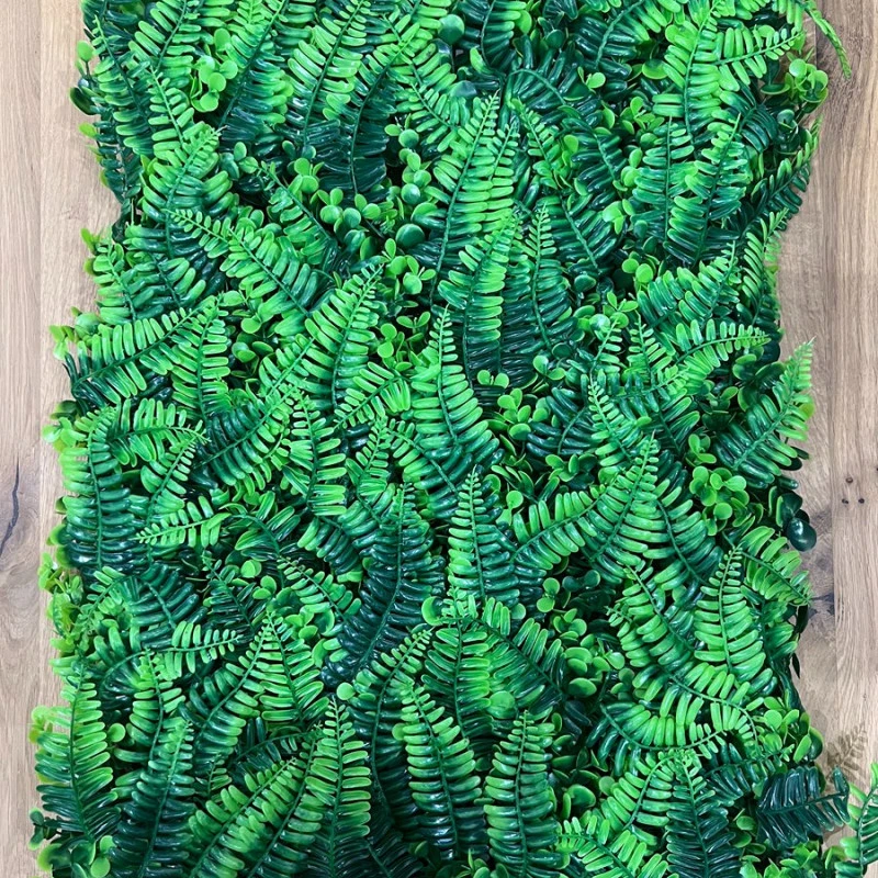 Panou Decorativ cu Ferigă și Buxus Verde 40x60 cm