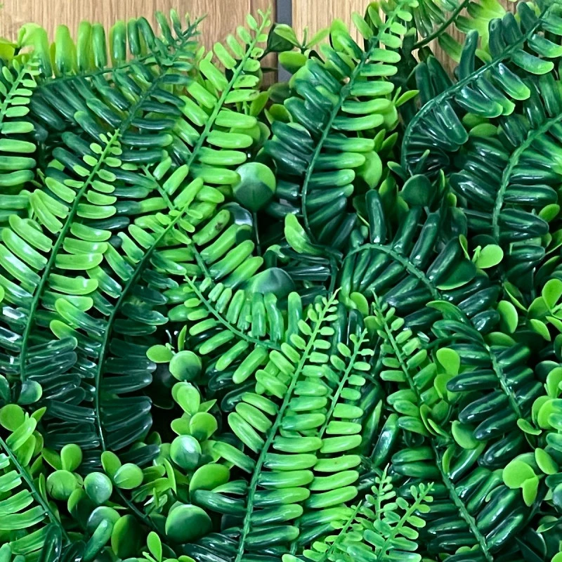 Panou Decorativ cu Ferigă și Buxus Verde 40x60 cm