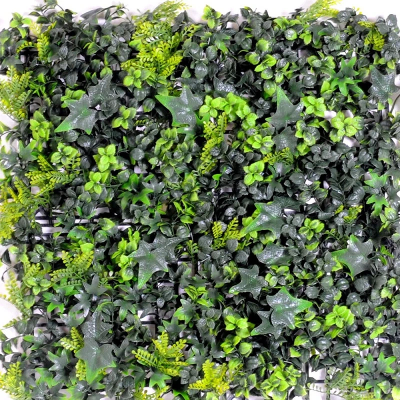 Panou verde cu frunze de iederă artificială - 50 x 50 cm