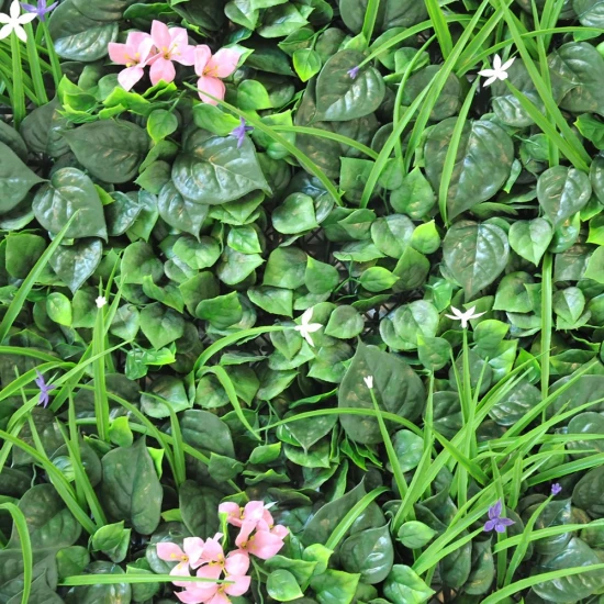 Panou verde din plante artificiale cu flori 100 x 100 cm