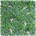 Panou verde din plante artificiale cu flori 100 x 100 cm