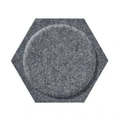 Panou acustic decorativ hexagon cerc fetru 300x259 mm Premier Decor