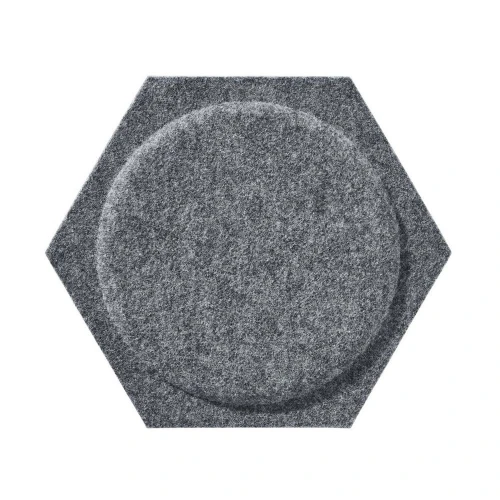 Panou acustic decorativ hexagon cerc fetru 300x259 mm